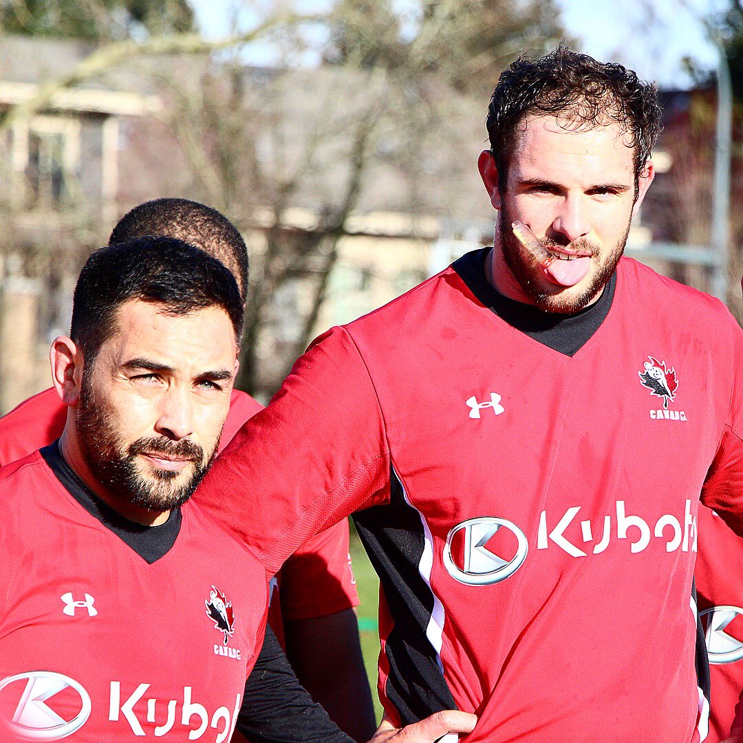 RugbyCanada's tweet photo. We’ve touched down in #Vancouver and training continues ahead of this weekend’s #RWC2019 qualifying opener against 🇺🇾! 🇨🇦🏉

🎟🎟> https://t.co/CZHTVtaJvc https://t.co/M37WNavw9c