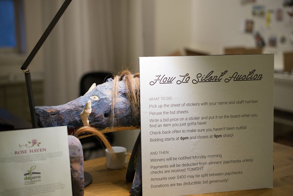 It's tallied! Our end-of-year annual in-house silent auction raised $21,400!! for 7 great local charities + non-profits. @depave <a href="/RoseHavenPDX/">Rose Haven</a> <a href="/AllHandsRaised/">All Hands Raised</a> <a href="/af_oregon/">Architecture Foundation Of Oregon</a> <a href="/P_I_C_A/">PICA</a> <a href="/literaryarts/">Literary Arts</a> + Panda Paws Rescue bit.ly/2n1wMmF #PDX #giveback #community #helpinghand