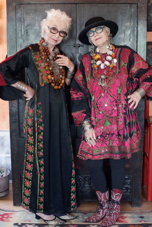 A couple of fabulous women from Advanced Style! #retirement​ ​#aging #seniors #agingparents​ #retirementhomes ​#babyboomers #caregivers #nurses #selfcare