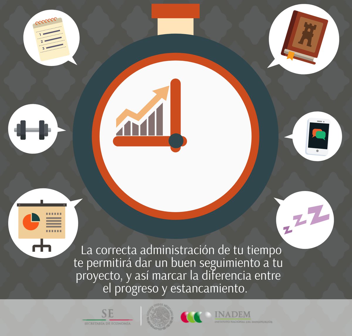 Economia_UDP's tweet photo. El buen manejo del tiempo te ayuda a organizar las tareas y realizar un balance entre tu vida personal y laboral. https://t.co/tGyo4fbfXr
