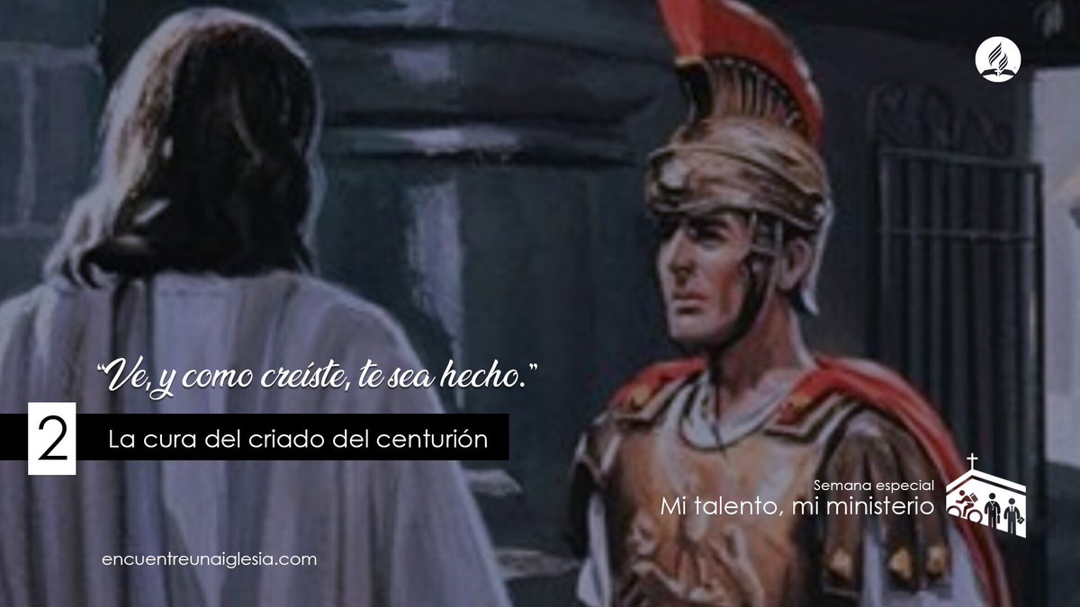 Señor, no soy digno de que entres bajo mi techo; solamente di la palabra, y  mi criado sanará.\, image size:1200x675