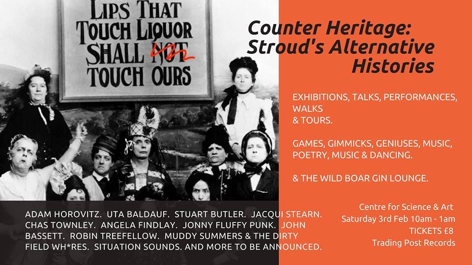 An event for all you faithful #stroudies. Your chance to drink something, eat something and learn something! <a href="/WildBoarGin/">Wild Boar Gin Lounge</a> #Stroud #alternative #History