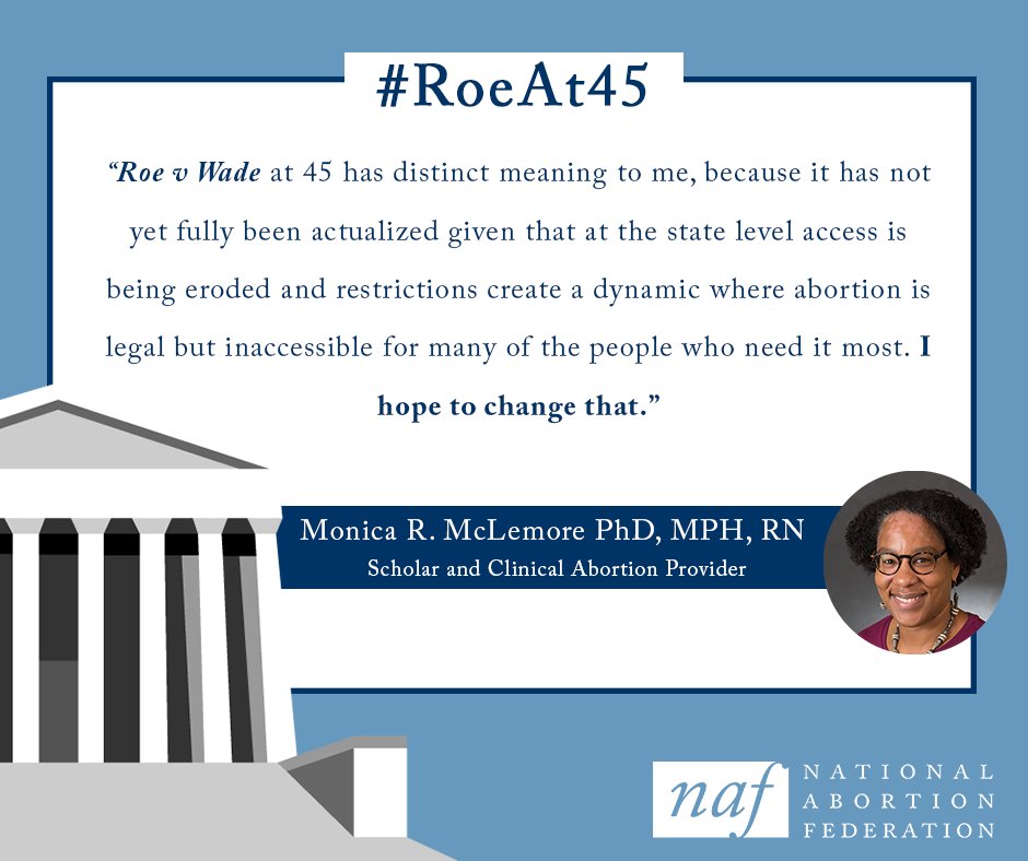 NatAbortionFed's tweet photo. We're proud to call @mclemoremr a NAF member. (Read what today's 45th anniversary of #RoeVWade means to 45 people: https://t.co/GzRIP0e2CX ) #RoeAt45 #RiseUp4Roe #7in10forRoe #reprojustice https://t.co/0ErYqWVqoZ