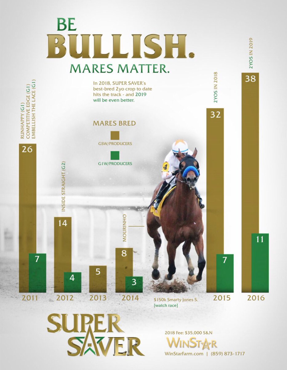 TomRyanKY's tweet photo. LASKARINA a winning Distorted Humor 1/2 sister to G2 winner Justwhistledixie (New Years Day/Mohaymen) will visit @WinStarFarm @KentuckyDerby winner SUPER SAVER #We’reBullish
#RUNHAPPY #SF
#COMPETITIVEDGE
#EMBLLISHTHELACE
#MOURINHO
#TheNextGreatRacehorse https://t.co/nYSFFWs2U6