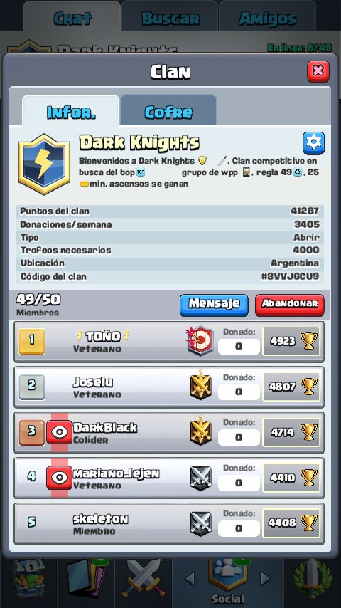 darkKnights532's tweet photo. Ayer nos mudamos de clan y mira ahora 😱😍❤si buscas probarte en el equipo y buscas un clan que te de logo y hader veni ya https://t.co/vtRa332nUG
