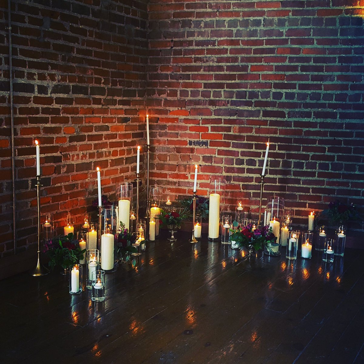 We loved our beautiful candle light alter at our styled shoot!  <a href="/Californos/">Aaron Barksdale-Burns</a> <a href="/GoodEarthFloral/">Ashley</a> 
Photo Credit: Jessica Mann's Photography #kcweddingplanners 
#realkc #candlelightmagic