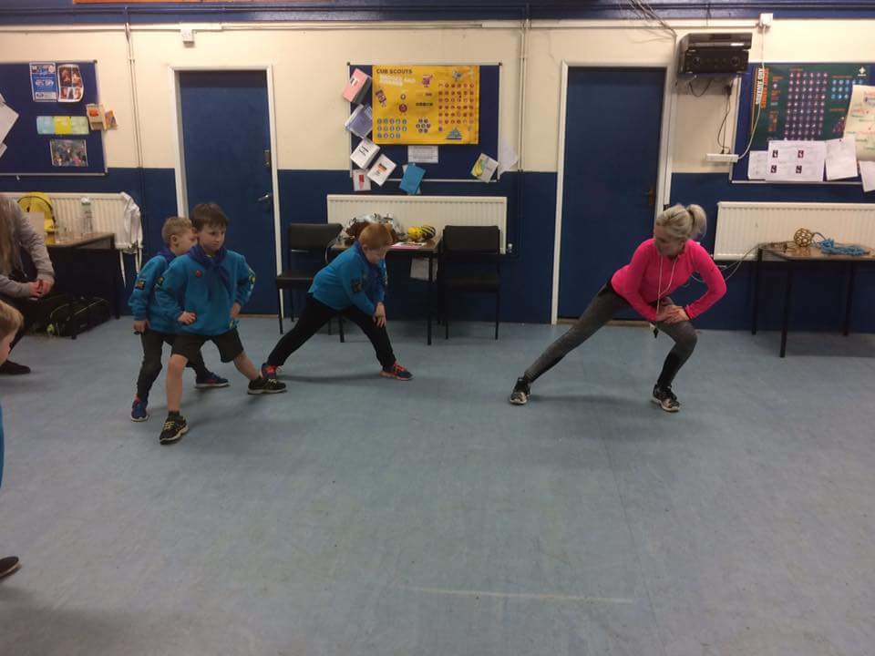 Atlantic Colony Beavers fitness session working towards their Health and Fitness Activity Badge #fitness #iscout #Worcester #change4life