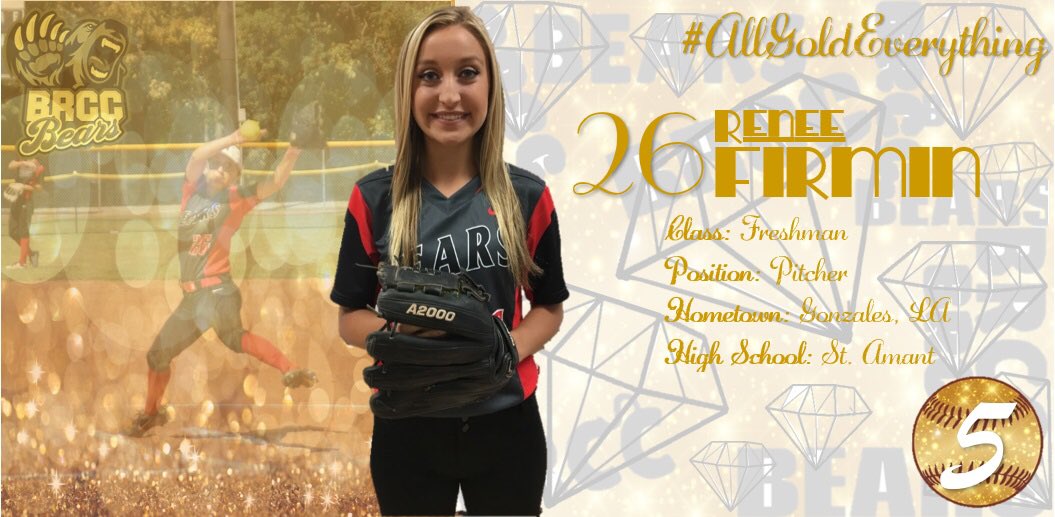 brcc_softball's tweet photo. Only 5 more days until the first pitch of the season! Counting it down today are two Freshmen: Pitcher Renee Firmin and Infielder Darien Phillips!
#AllGoldEverything👑 #CertifiedBoss😎
#RakeItUp🛒 https://t.co/bdxbgUpX6g