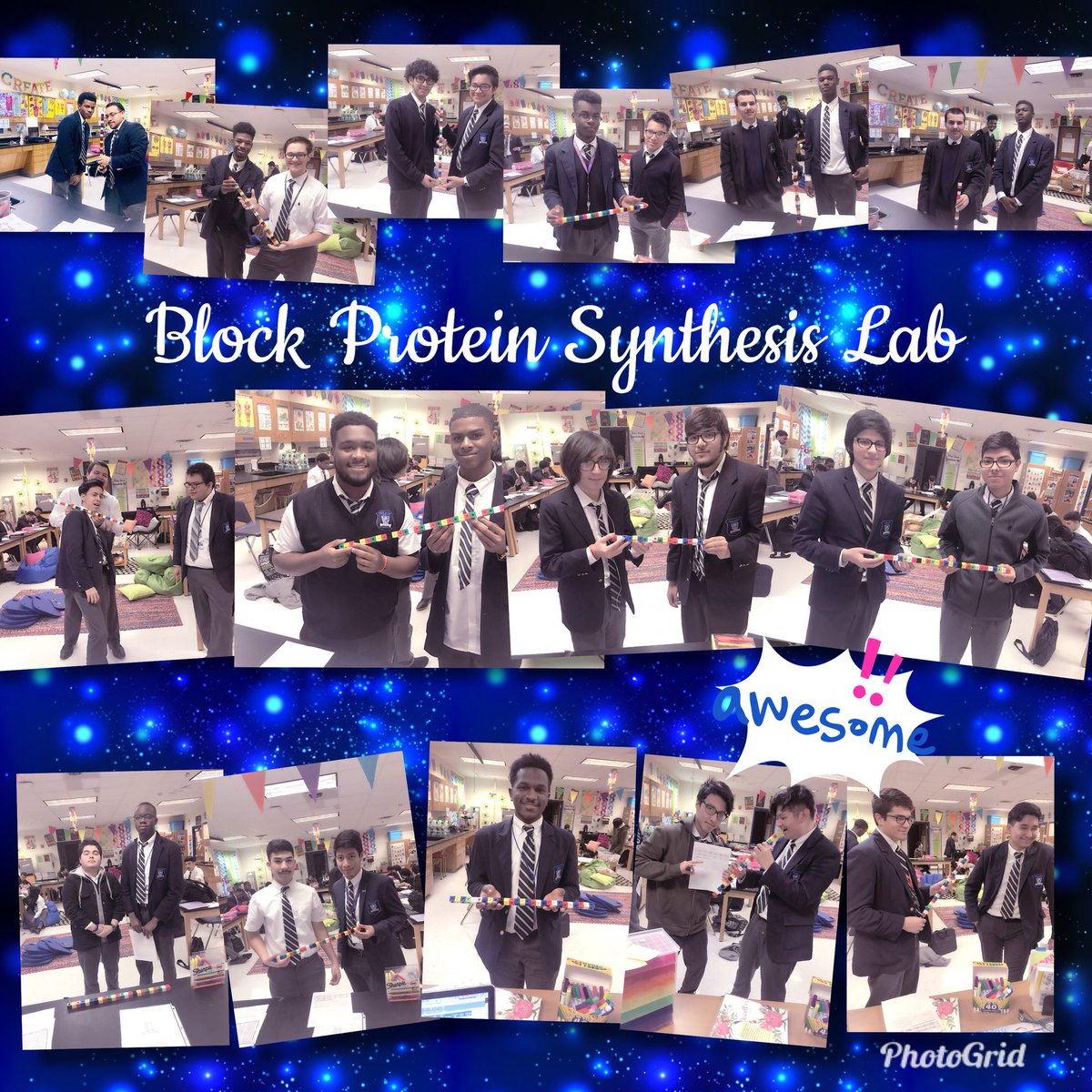 educatephillips's tweet image. Block Protein Synthesis Lab with AP BIO. Each group had to build a polypeptide chain for their specialized cell. #SAMEDNA #DIFFERENTSEQUENCE 🙌🏾👏🏾👍🏾👨🏽‍🔬👨🏻‍🔬👨🏾‍🔬👨🏿‍🔬