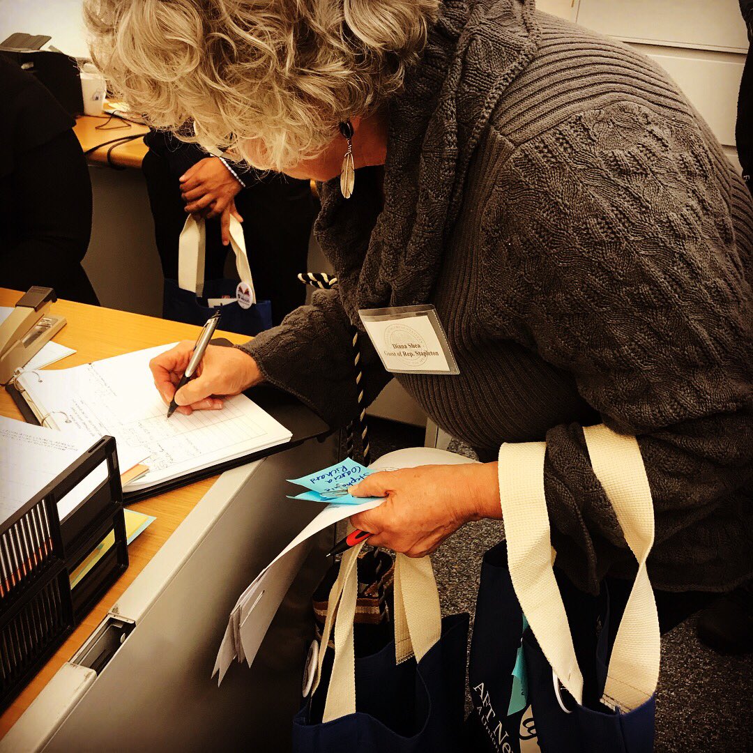 AFTNM's tweet photo. The @AFTNM Retirees are pros at making the rounds about the roundhouse solidifying support of public education, educators, and retirees. #nmleg #nmpol #RetireePower .@StephanieLy1 @AFTunion @rweingarten @LorrettaJohnson @mcricker @LaborFed4NM @AFLCIO https://t.co/eABuXwIwCr