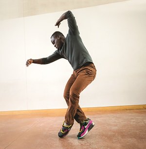 thedancediva's tweet photo. Michel and I sat outside to talk about the layers of inspiration that manifest in his movement vocabulary... and then he showed me! 
https://t.co/kBR6Bmw2me https://t.co/8EELTdBqS1