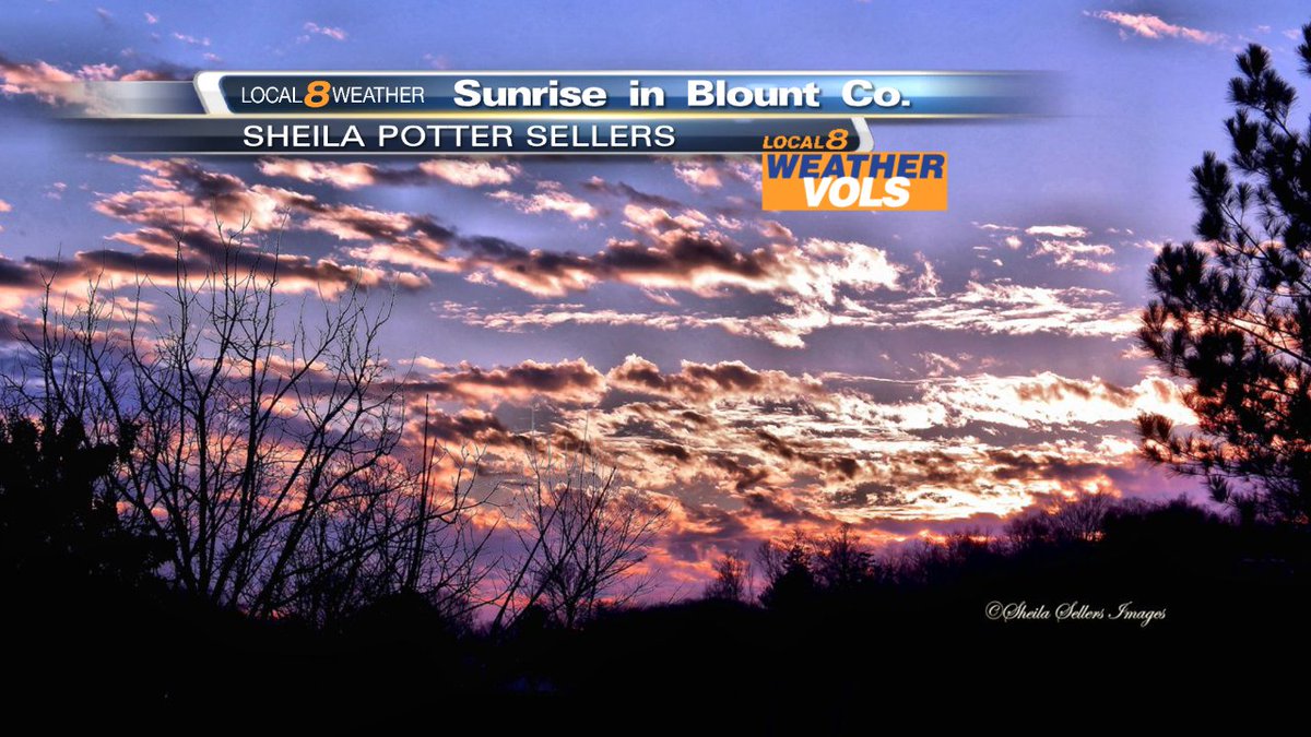 ETNHeather's tweet photo. Gloomy and rain is moving through now, but it sure was a beautiful sunrise for some this morning!  Thanks to #Local8wxVol Sheila for sharing! https://t.co/5fSbrq5w2u