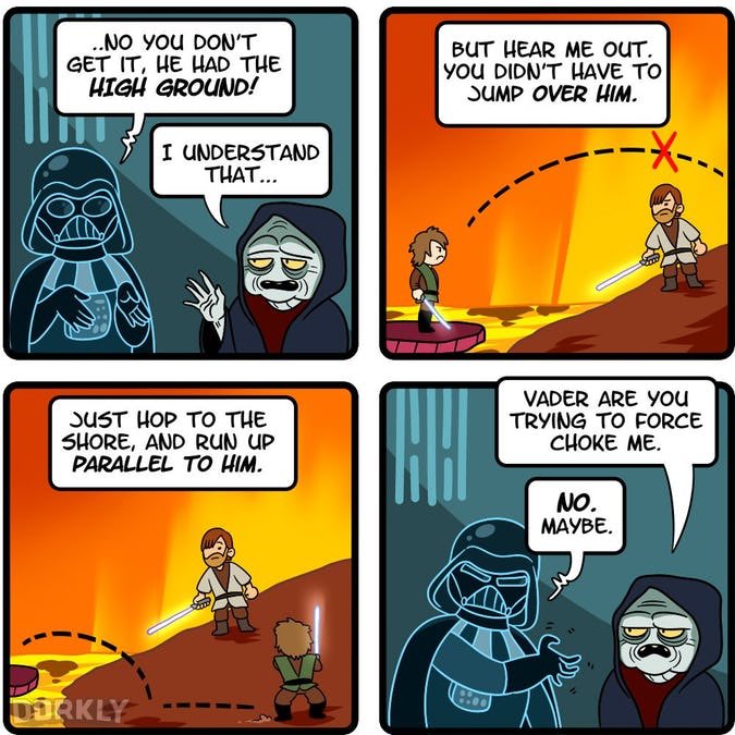While powerful, Vader was a dumbass...