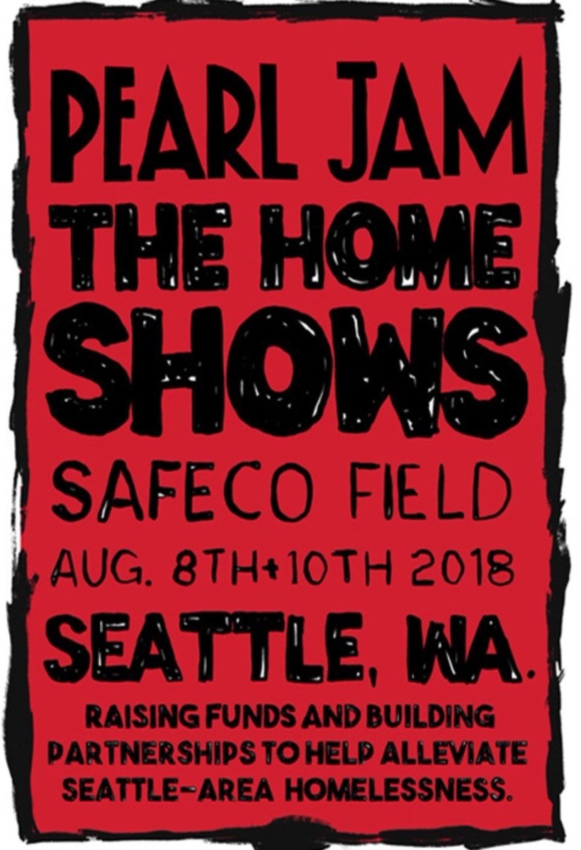stubblr's tweet image. It’s official @PearlJam announces their home shows @SafecoField 8/8 &amp;amp; 8/10. Away shows announcement shortly #tenclub #PearlJam