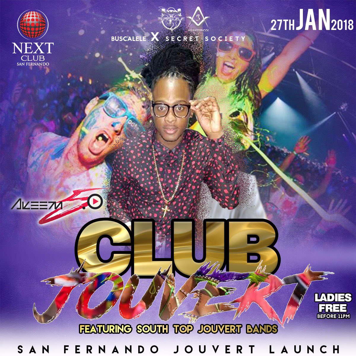 buscalele's tweet image. Introducing @akeem5_0 to the Club Jouvert DJ cast! 
#MaximumVibes

Its THE OFFICIAL LAUNCH of Jouvert 2018 in San Fernando.

Ladies FREE before 11pm
Guys only $100

Over 10 Bands
Endless Vibes
Club Next, San Fernando

@buscalele x Secret Society
Club Jouvert 2018