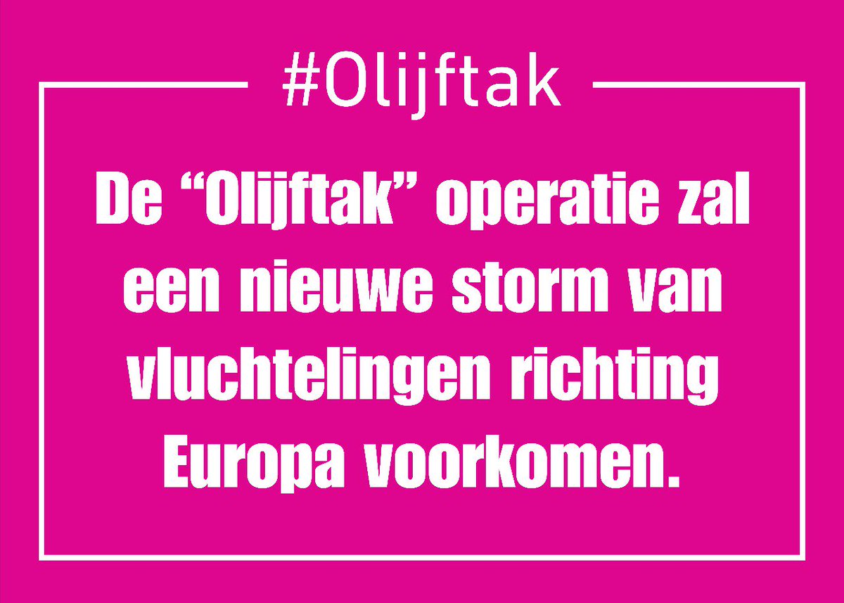 De veiligheid van Europa hangt samen met de veiligheid van Turkije. Nee tegen een terreurleger op de grens van Europa.

#TurkishArmyinAfrinForPeace #Olijftak #OlijftakOperatieAfrin