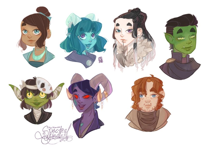 SpectralSpindle's tweet image. Second campaign Critical Role portraits. I had a lot of fun working on these!
#spectralspindle #criticalrole #criticalrolefanart