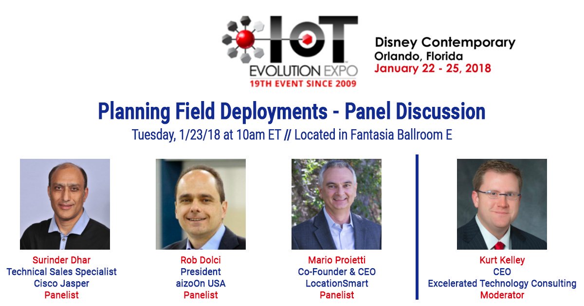Come join us tomorrow morning to glean valuable insights around field deployment strategies #iotevolution