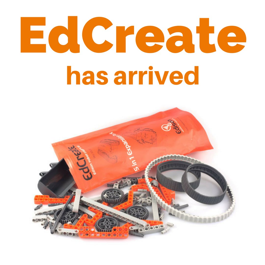 Meet EdCreate -The Edison robot creator’s kit!
EdCreate is a construction system consisting of 115 interlocking building blocks, gears, and other parts. EdCreate is the perfect way to enrich STEM education.

Learn more at our website - bit.ly/2mY1gVU
#STEM #edtech #STEAM