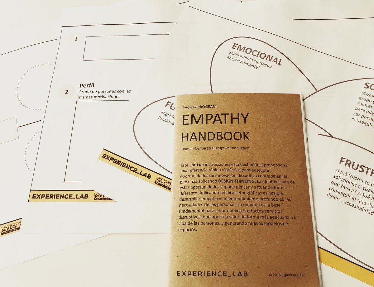 Experience__Lab's tweet photo. Frameworks y Handbook para los participantes del Programa YACHAY EMPATHY de #Experience_Lab. Gracias @ESDi_Barcelona @huerta_edu y https://t.co/McOFiHu8qN por apoyar la divulgación del #DesignResearch for #HumanCenteredInnovation #SolvingHumanProblemsFirst #DesignThinking https://t.co/UgOsKP8iMx