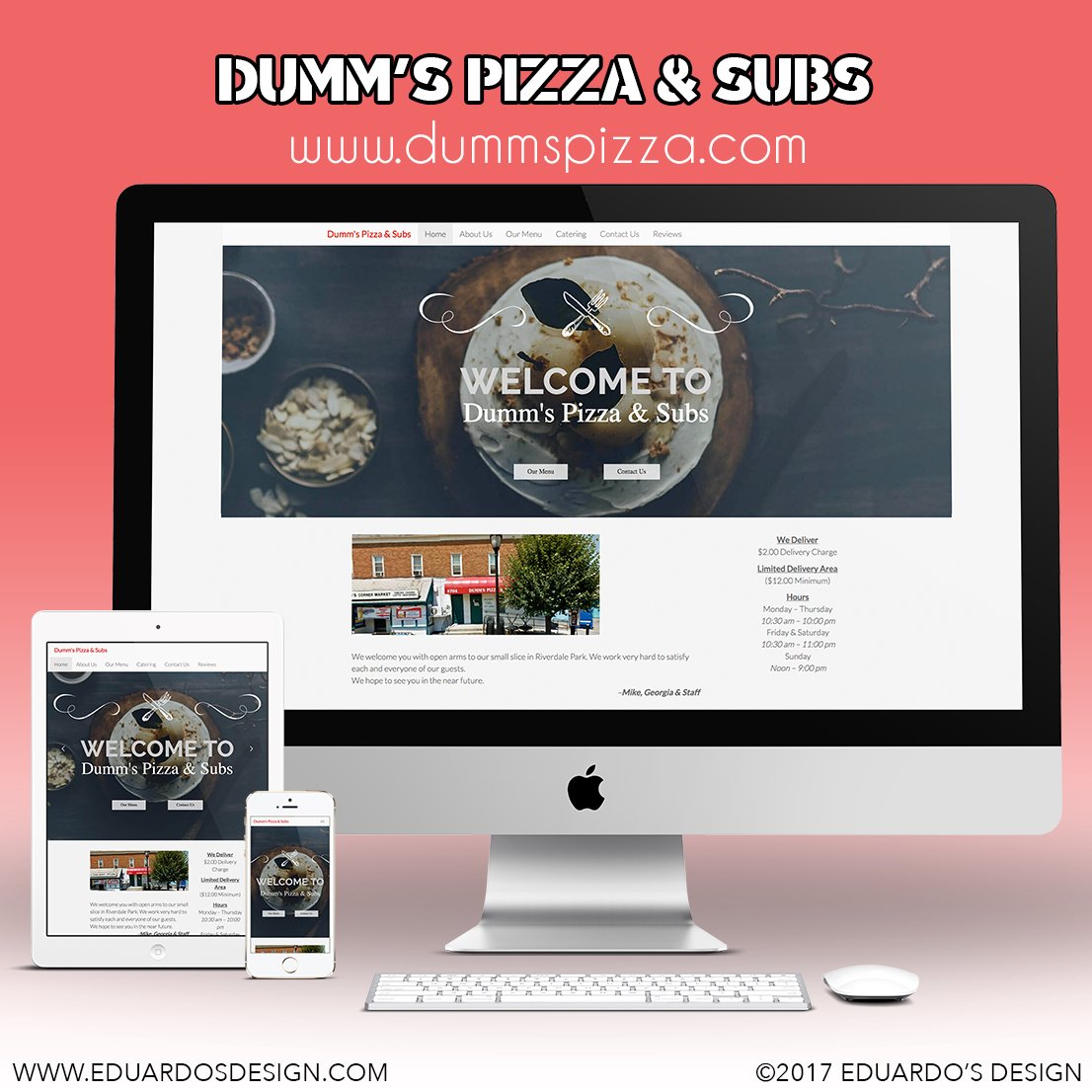 eduardosdesign's tweet photo. Location:
4704 Riverdale Rd, Riverdale MD 20737
Telephone:
(301) 277-2208
Website:
https://t.co/WhcYim1EKC

#webdesign #pizza #restaurant #subs #pizzaria #websitedesign #eduardosdesign #dummspizza #localbusiness #pizzalover #pizzatime #pizzas #pizzaparty #pizzalovers #PizzaIsLife https://t.co/JjyHdkLyX4
