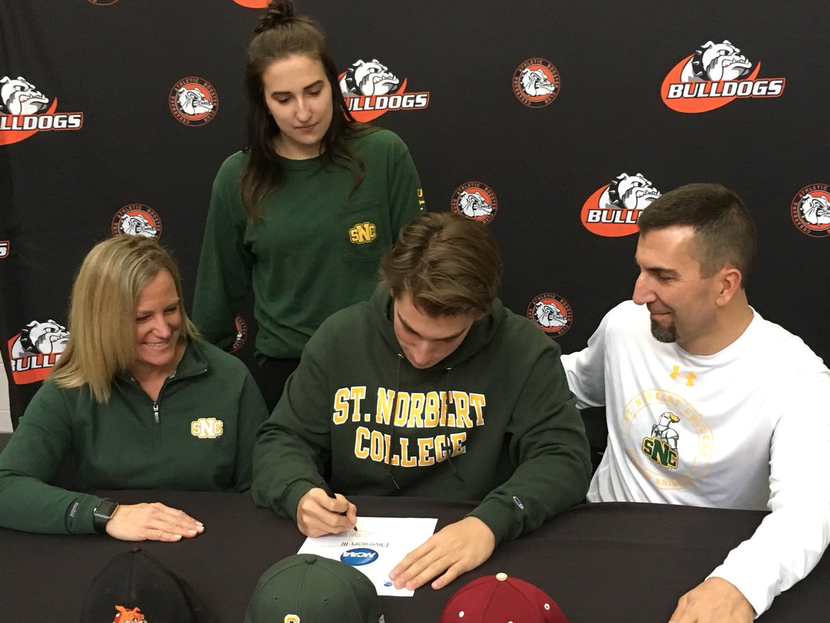 jhannam44's tweet photo. It’s official!!! 📋🖊Congrats to Keagan McCarthy who will continue his baseball career at St. Norbert College! ⚾️⚾️ #pridechs https://t.co/uwXw9fImQw