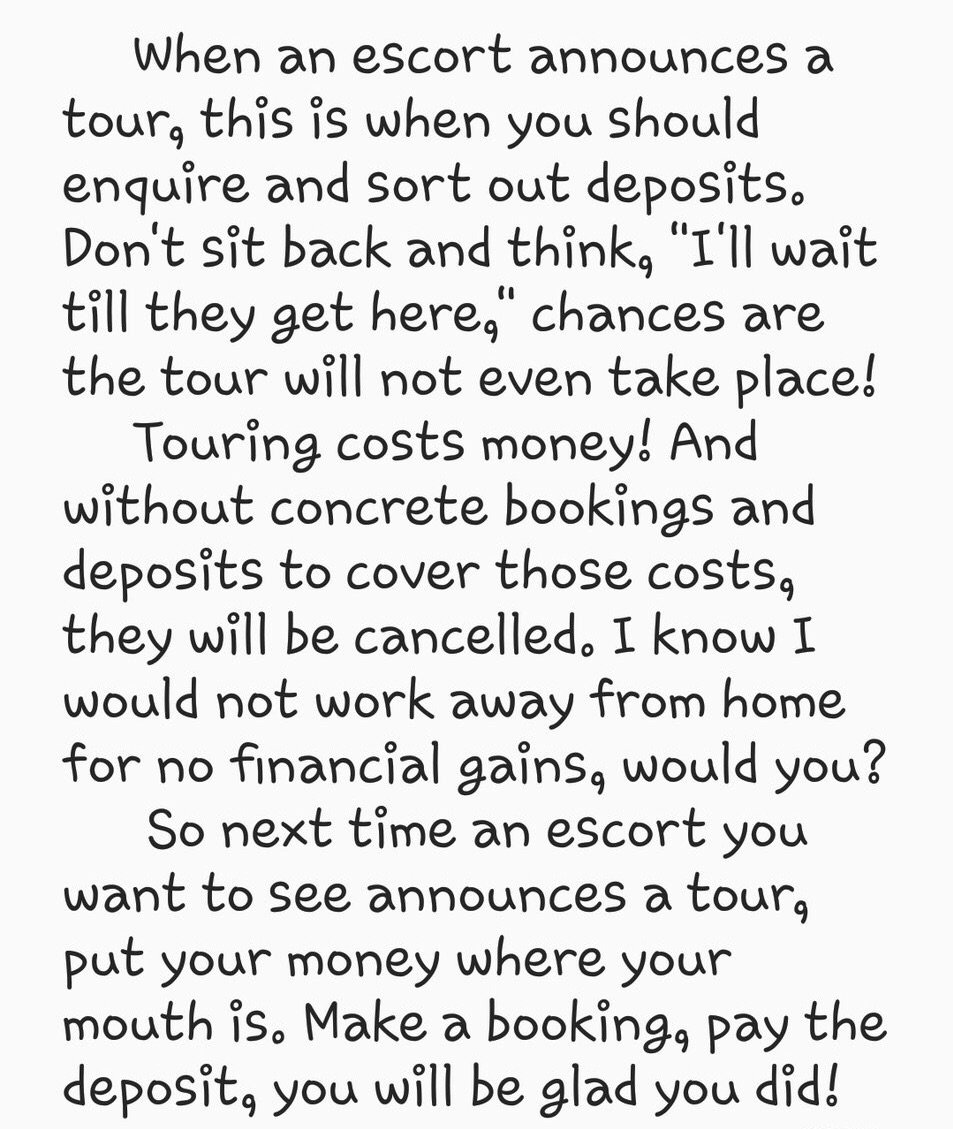 escorts_all's tweet photo. Ladies who do independent or agency #work especially when touring. Visit our site now https://t.co/yVW0UGN0FO Find the application form when you click on "BECOME A COMPANION" in the left menu it seriously lessens the risks of losing $€£ on a bad tour. RT @FindAdult @escortacom https://t.co/j4GWREbOqH
