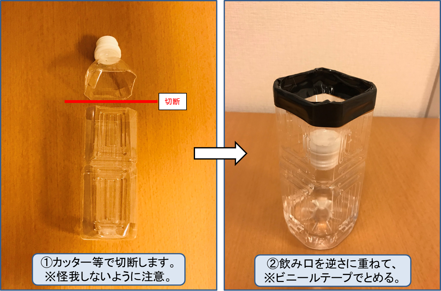 警視庁警備部災害対策課 テレビで紹介していたシャボン玉液がこぼれない技を応用し ペットボトル花瓶 を下記の手順で作ってみました 避難所で 飲み終わったペットボトルを再活用でき 倒れても水がこぼれません お花に癒され ホッとする空間になるの