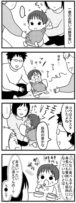 一歳の餅背負い  