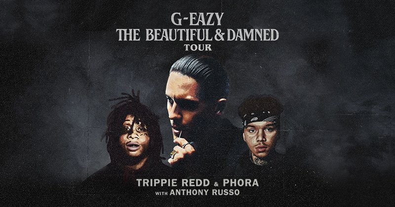 billboardhiphop's tweet photo. RT for a chance to win a pair of tickets to see @G_Eazy's The Beautiful &amp; Damned tour in the city of your choice! More info: https://t.co/Srp7uHdM7r https://t.co/i71AXNMVTP