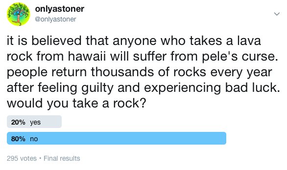 onlyastoner's tweet photo. on the real though and all curses aside you shouldn't take rocks/shells/pine cones/other natural artifacts from national parks. they belong to that ecosystem #2HitsForRealShit https://t.co/8l3nT78NUI