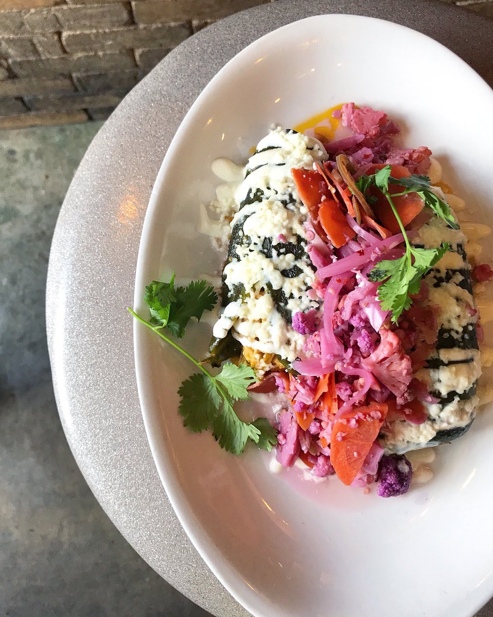 Monday comin’ atcha. Make it better with our Poblano Relleno with Pork Belly. #meatfulmonday