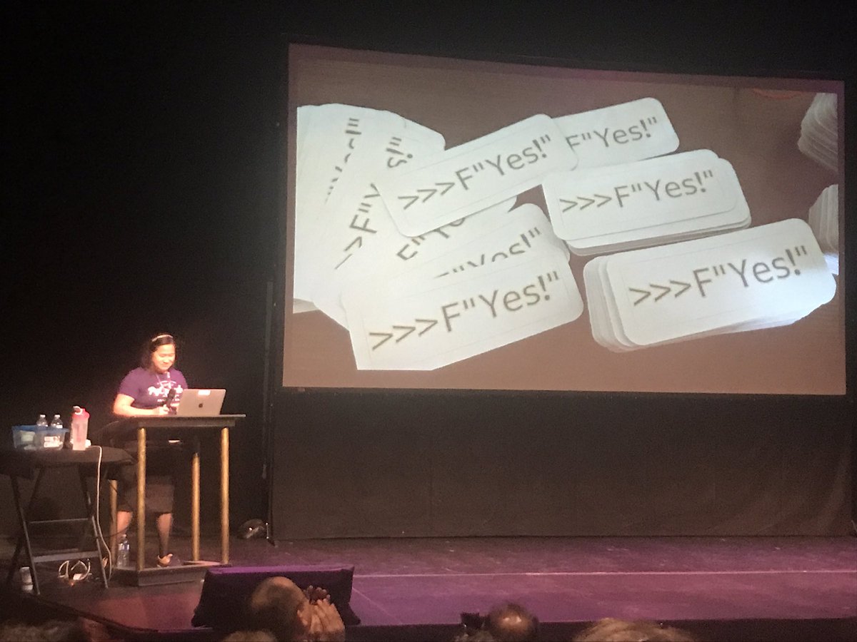 asipiora's tweet image. F Yes #pycasacdes! #fstring -- thanks for the great lightening talk @mariatta