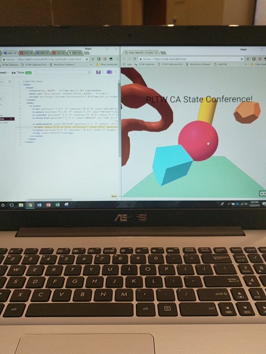 STEMoutreach_SD's tweet image. Thanks Mr. Jaffe for teaching us how to program a VR headset! #PLTWCS #workshopfun #VRprogramming #PLTWCAStateConference