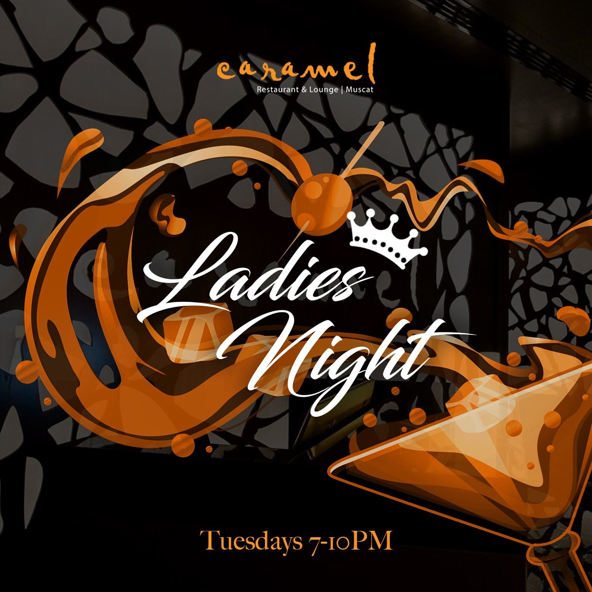 caramel_muscat's tweet photo. Tuesday nights is when the fun begins! Calling all ladies! Head out at Caramel tonight for an evening just for you! 💕 
#caramelmuscat #caramellounge #ladiesnight  #rohm #muscatoman #muscatfoodie #muscatblogger #alzamanhospitality #caramelgroup #alzamangroup https://t.co/Hy5GvnY55J