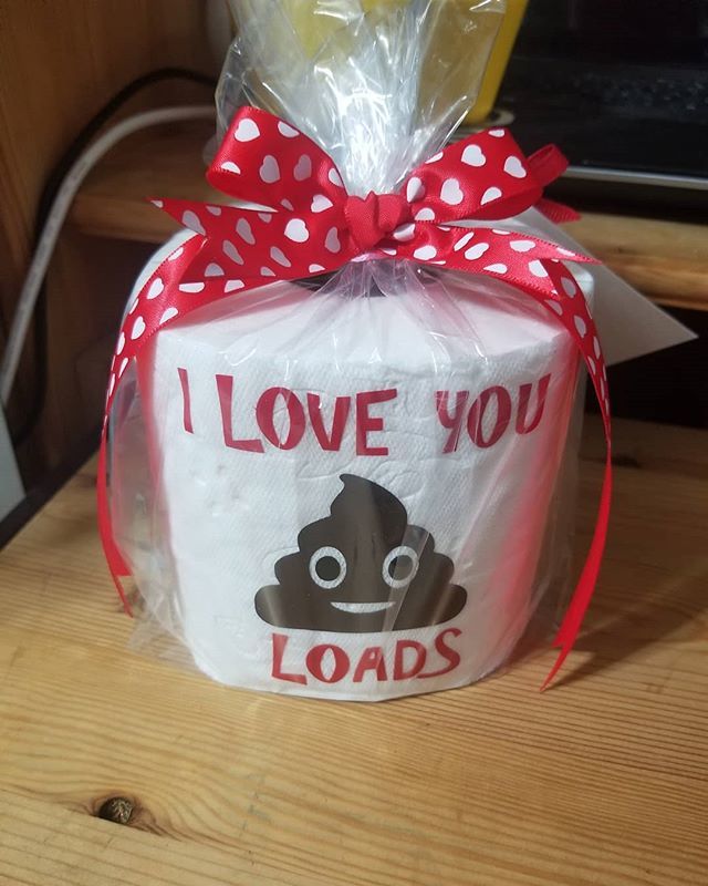 kraftylittlesister.etsy.com. Valentine's day toilet paper on its way to Canada 😊 
#shippingallovertheworld #canada #toiletpaper #gaggift #poopemoji 💩 
#KraftyLittleSister #kraftysister ift.tt/2F4D7V6