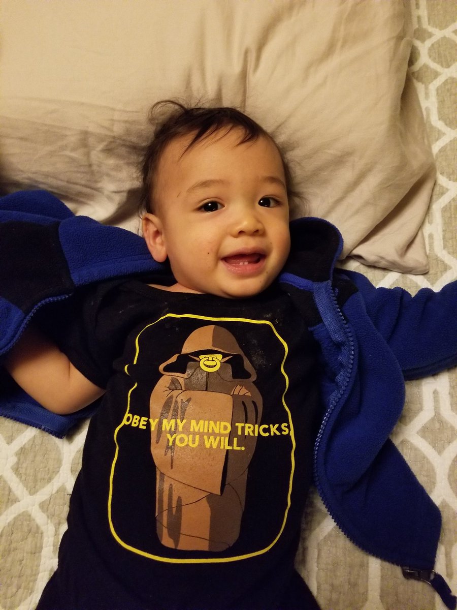 VictoriaFabVe's tweet photo. @247BabyDaddy .. and mommy does. 😍 #babyjedi #Mamasboy #StarWars https://t.co/hHLBsxc8dT