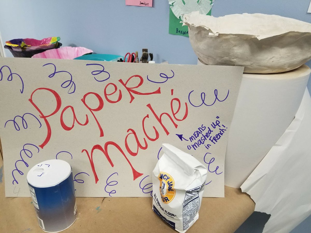 ArtWorksRC's tweet image. Just another MESSY MONDAY!
We had a studio full of Girl Scouts tonight and we had a sloppy, sticky, super fun time! Paper Mache is such a great high sensory art experience. We cannot wait for these girls to come back in February to paint and finish their bowls!