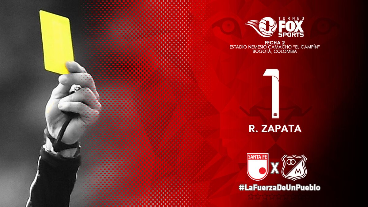 SantaFe's tweet photo. Amonestado Robinson Zapata.

#SFExMIL ⏱87 |0x0| 🇲🇨🦁 https://t.co/oLBJ8PYTxq