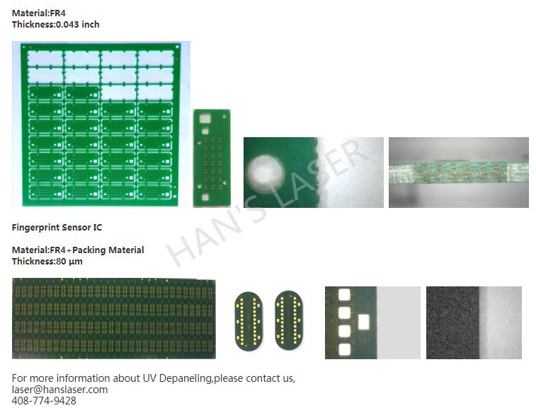 Depaneling Diverse of Printed Circuit Boards.
Han's Laser UV depaneling is widely used for diverse of Printed Circuit Boards, which help the customer create productivities and profit.
For more information, please contact us
laser@hanslaser.com