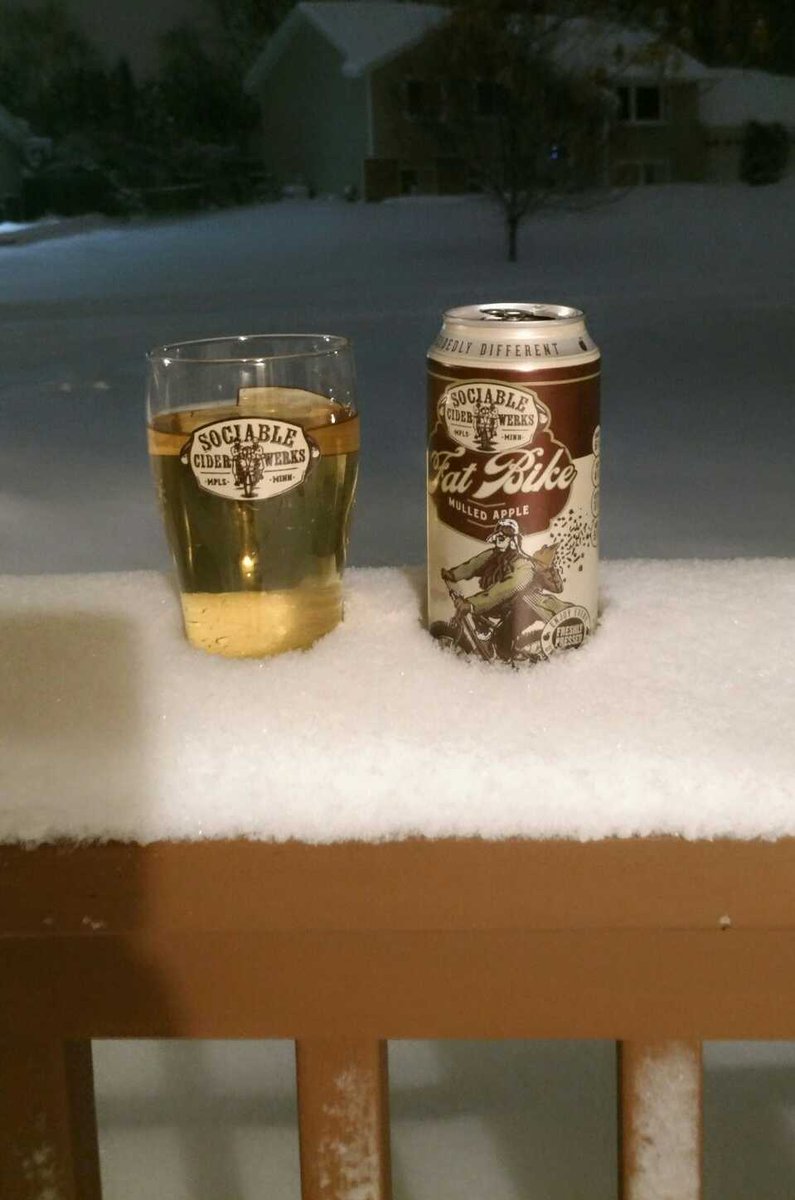 jsundquist's tweet photo. The weather outside may be frightful but @SociableCider in my glass is so delightful #MulledApple #SnowAintStopping https://t.co/x7Qgo1f5LK