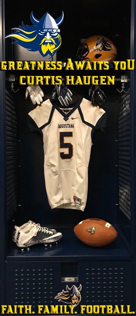 I am officially #BoardingTheShip and announcing my commitment to play football for Augustana University ⚔️ #CodeBlue #FightOn