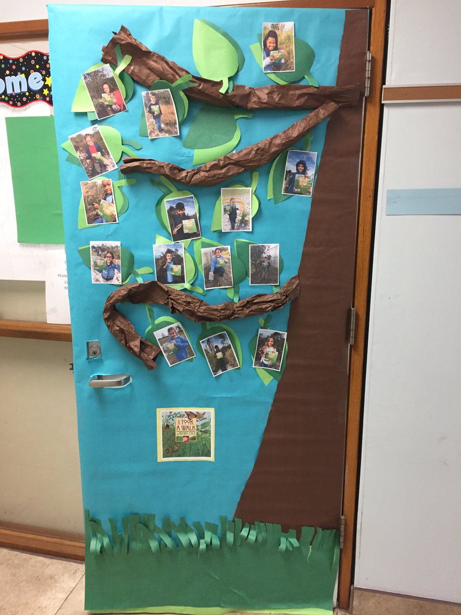 It’s literacy week at PIE, the Best school in the District! For the theme “Find Yourself in a Book” my class took our book “I Took a Walk” by Henry Cole and went on a nauture walk around our environmental campus! Here is our door capturing our amazing finds! #IRCLW