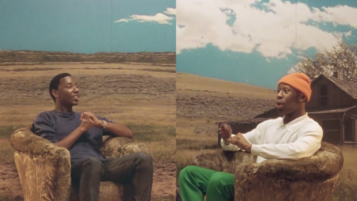 ComplexMusic's tweet photo. .@tylerthecreator and Jerrod Carmichael talk all things 'Flower Boy' in new hour-long conversation. https://t.co/iqkkdsEJjh https://t.co/BabmrWTFnb