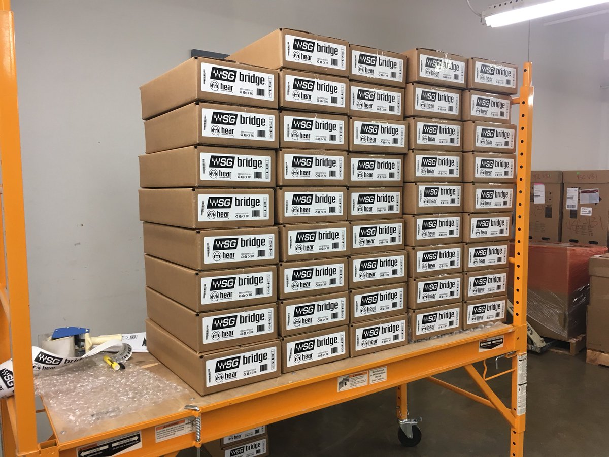 Hear_Back's tweet photo. Hear Technologies crew getting the WSG Bridge ready to ship to Waves Audio tomorrow! #wsgbridge #heartechnologies #soundgrid #danteaudio #audinate #dantebridge #dante https://t.co/nNzThBlMLk