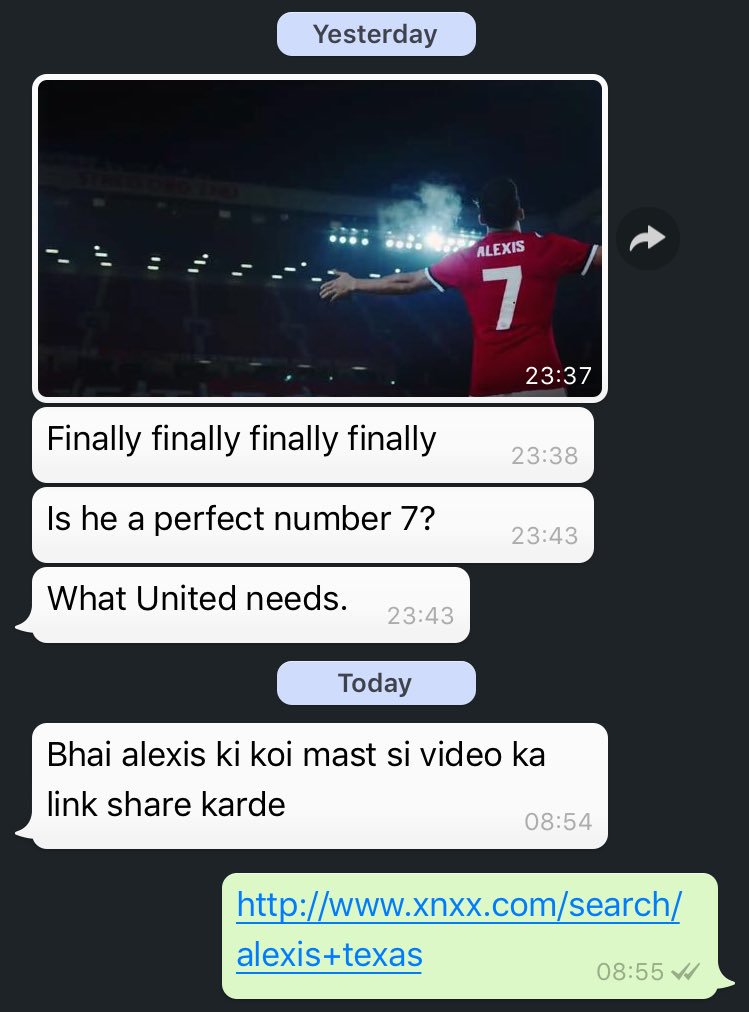 Bohot se Sanchez aaye aur bohot chale gaye lekin sirf ek hi Alexis hai jisne kabhi humara saath na chhoda.

#AlexisSanchezKaun