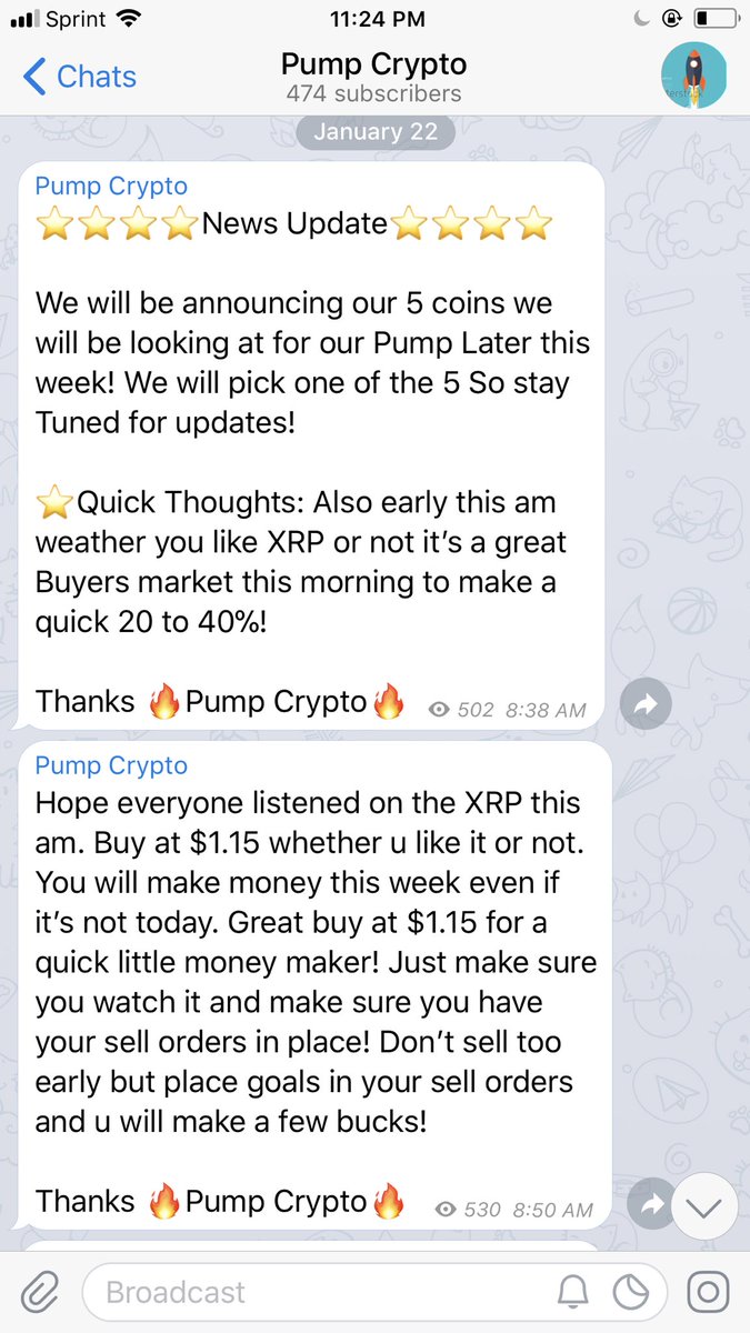 Pumpcrypto100's tweet photo. Join us guys! We have a solid professional Team when it comes to stuff like this! This morning was a easy to see Quick money maker! #XRP #ETH #PumpAndDump #BTC #TRX #Crypto #cryptocurreny #LTC https://t.co/MgVWlT4NSE