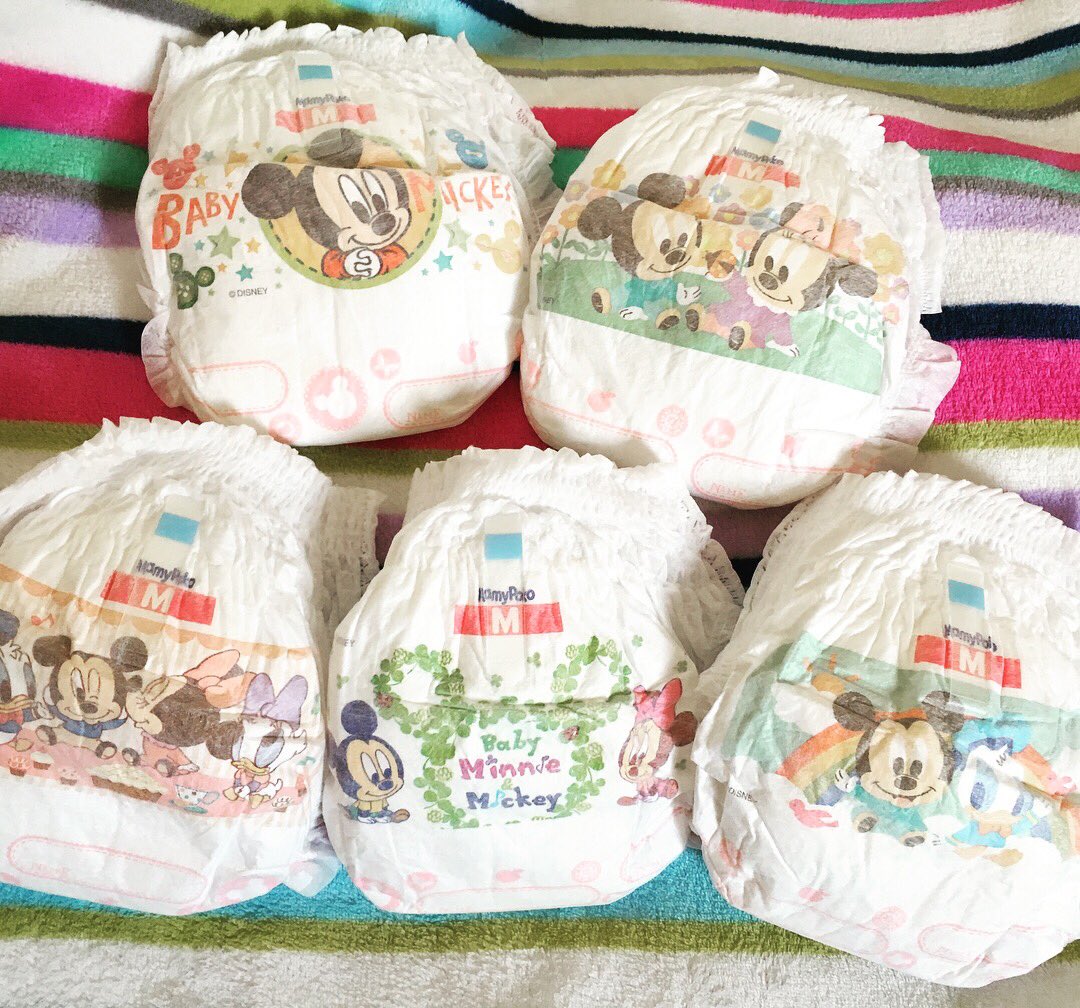 もんろ テープタイプからパンツタイプに変えた時 お安いからマミーポコ買ってみたけどいーい感じ Newデザインに変わったっぽいけど この今までのベビーなデザイン可愛かったのになぁと ちと残念ね 赤ちゃん オムツ マミーポコパンツ 旧デザイン