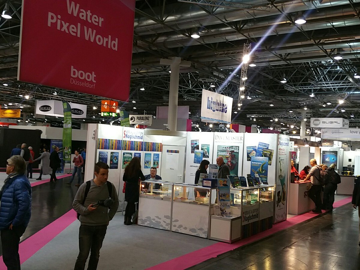 DiveMagazine's tweet photo. #DIVEMagazine is here in #Düsseldorf for Europe's biggest #scubadiving  show... follow along for updates @nonstopboot ... https://t.co/Z9Lnm4n7r2