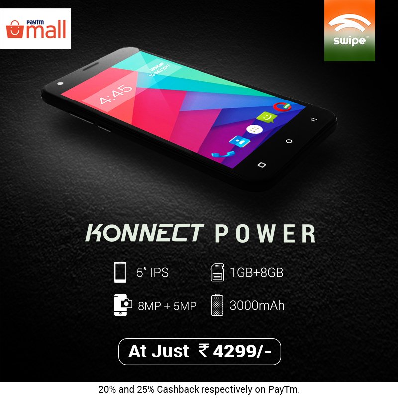 SwipeLYF's tweet photo. Grab you #SwipeKonnectPower on #Paytm at a never seen price. https://t.co/VVQfh8J725
